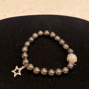 Chicos gray and silvertone bracelet with star charm
